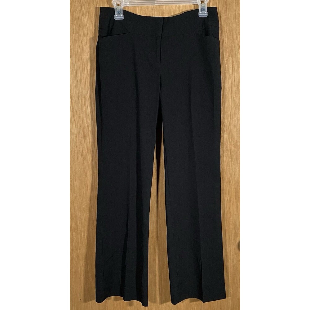 Loft Women's Sz 2 Black Trousers Pants Straight Leg Office Career Teacher Basic